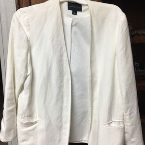 Cream linen blazer